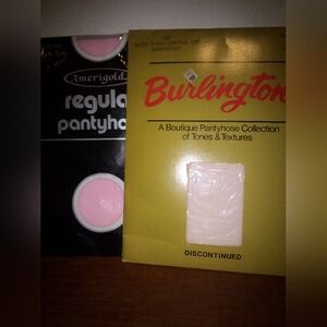 Vintage Pink Pantyhose 2 Packs Size M Holidays Christmas